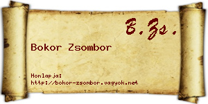 Bokor Zsombor névjegykártya